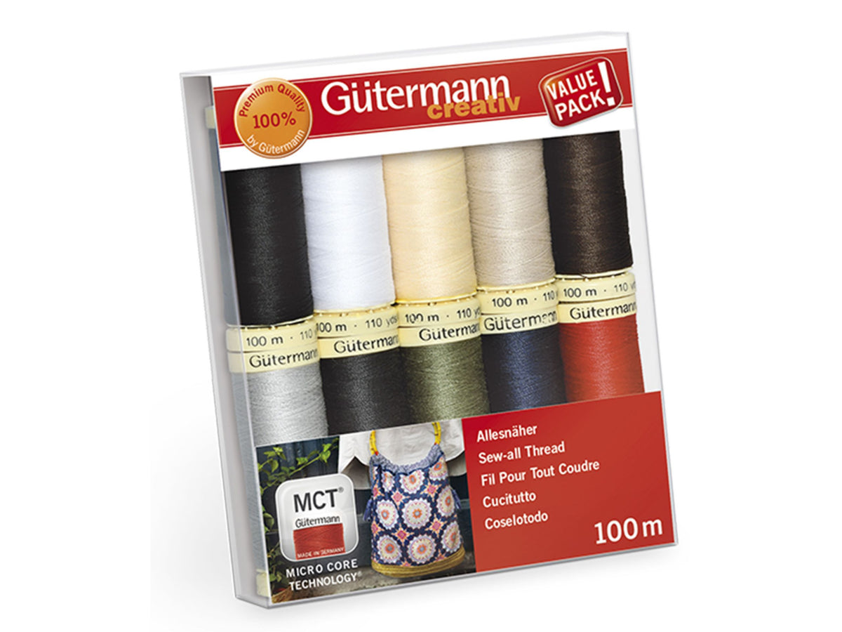 Gütermann Nähfaden-Set 10 Garne Basisfarben Value Pack
