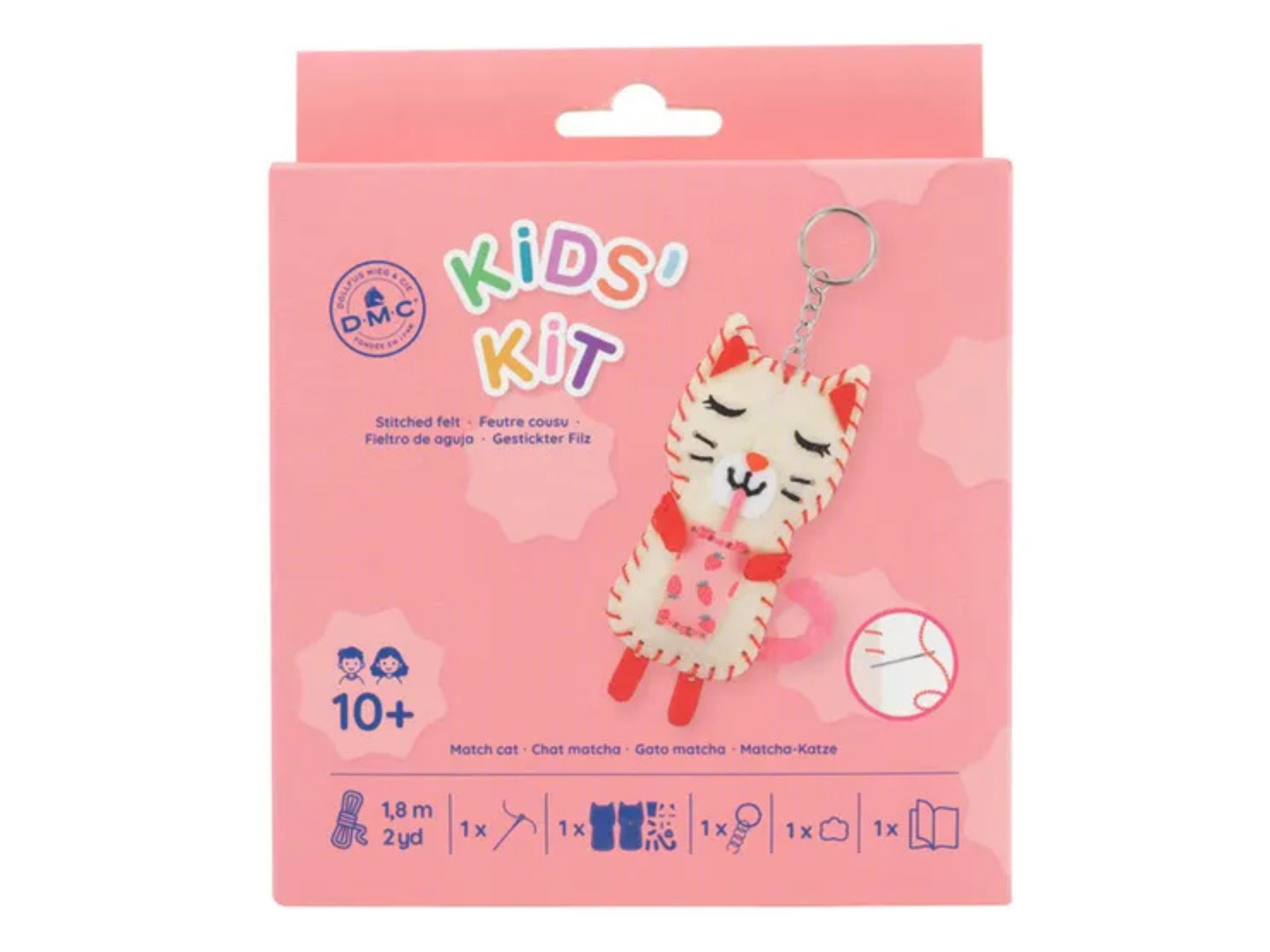 Kindernähkit Schlüsselanhänger Matcha-Katze