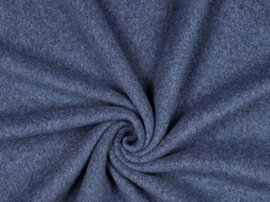 Bio-Baumwollfleece Jeansblau meliert 013