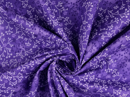 Baumwollstoff Lila Floral