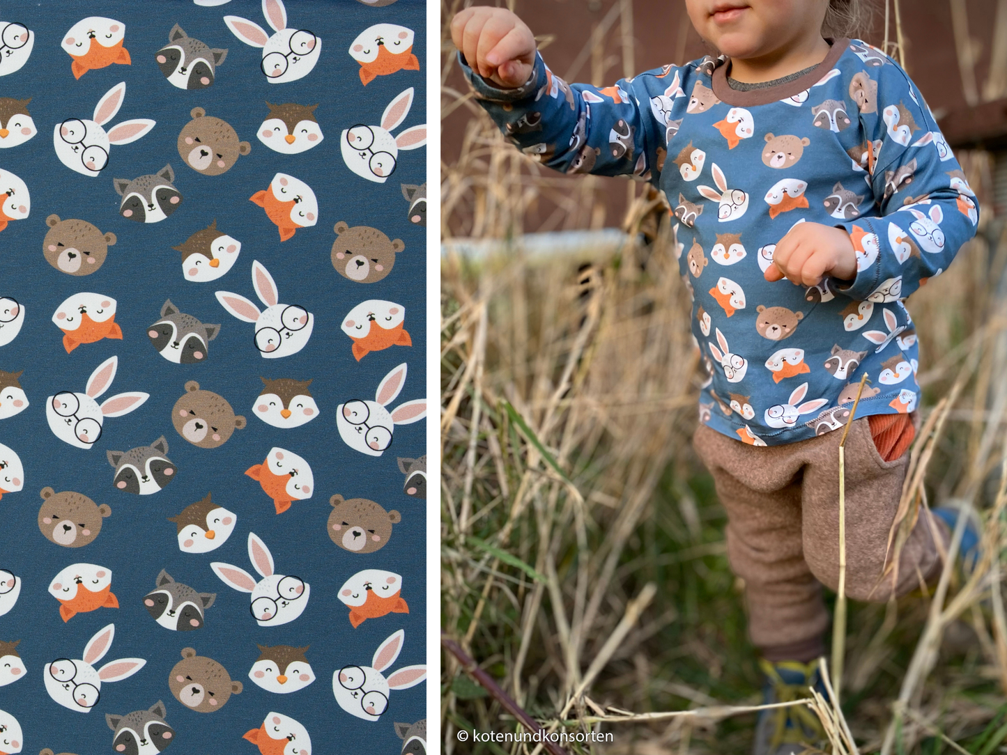 Kinderjersey Gary Tiere Blau