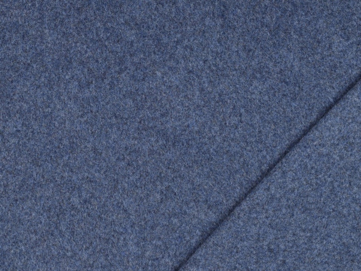 Bio-Baumwollfleece Jeansblau meliert 013