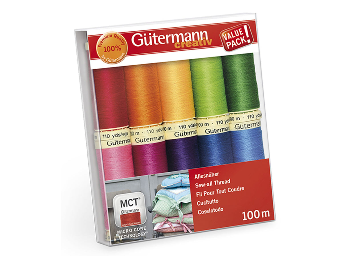 Gütermann Nähfaden-Set 10 Garne Bunt Value Pack