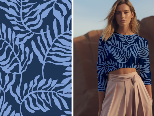 Viskose Light and Lush Farne Blau