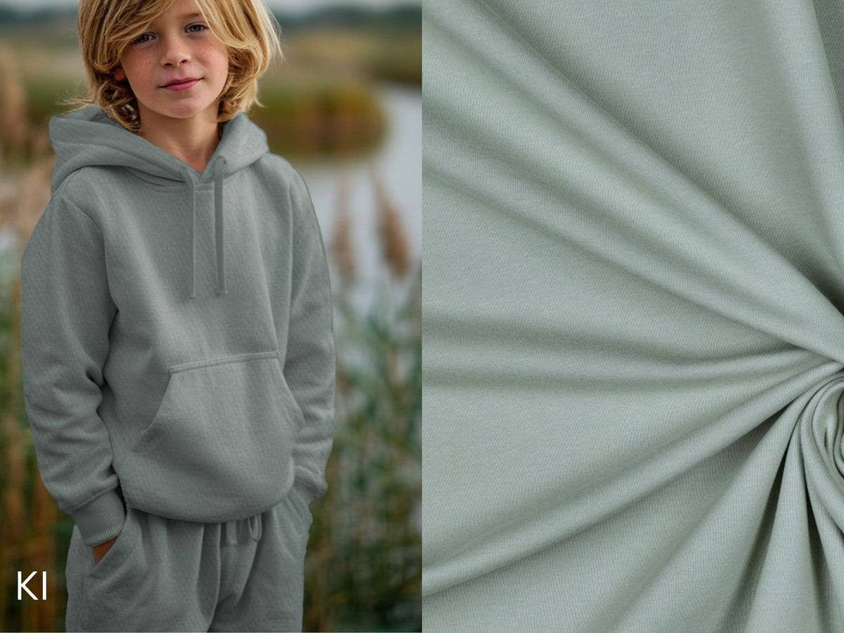Bio-Baumwolljersey Uni Salbei Pastell
