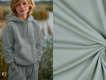 Bio-Baumwolljersey Uni Salbei Pastell