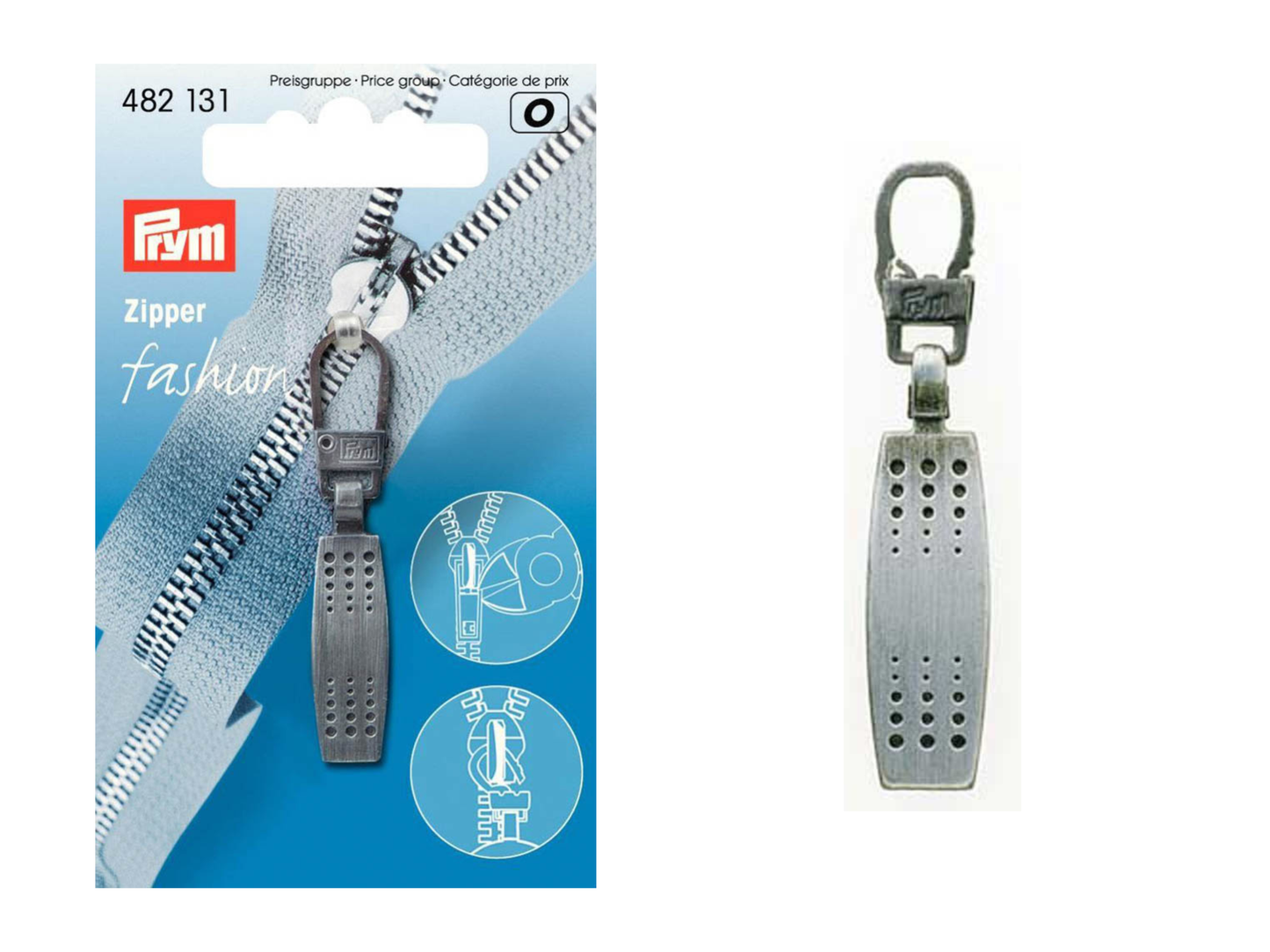 Prym Fashion-Zipper Matrix Schwarz gebürstet