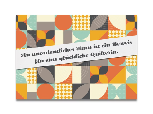Postkarte Ein unordentliches Haus