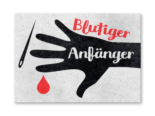 Postkarte Blutiger Anfänger