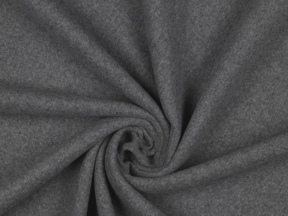 Bio-Baumwollfleece Mittelgrau meliert 05