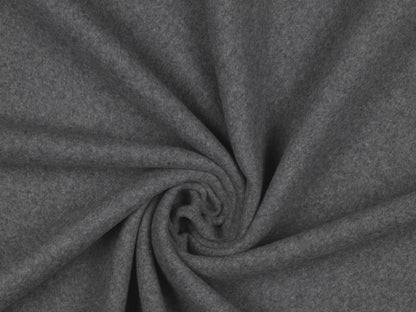 Bio-Baumwollfleece Mittelgrau meliert 05