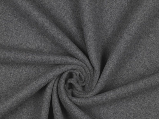 Bio-Baumwollfleece Mittelgrau meliert 05