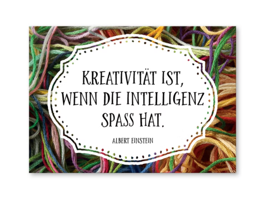 Postkarte Kreativität ist wenn