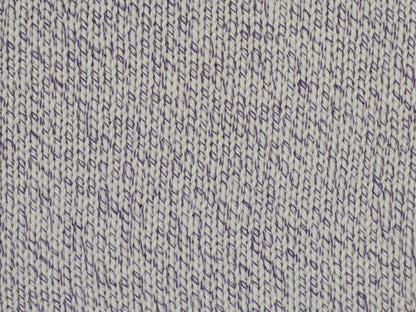 Baumwollstrickstoff Melange Aubergine/Naturweiß