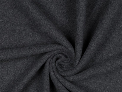 Bio-Baumwollfleece Dunkelgrau meliert 04