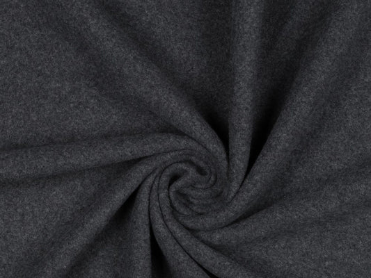 Bio-Baumwollfleece Dunkelgrau meliert 04