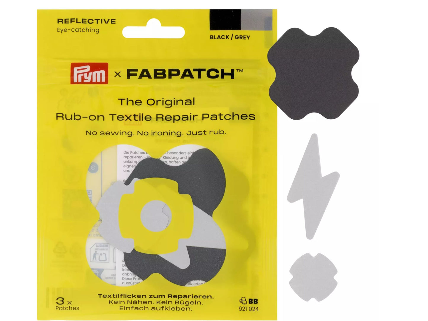 PRYM X Fabpatch REFLECTIVE Repair Flicken