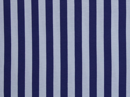 Viskosejersey Happy Stripes Blau/Graublau