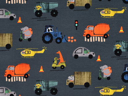 Kinderjersey Vehicles Fahrzeuge Graublau