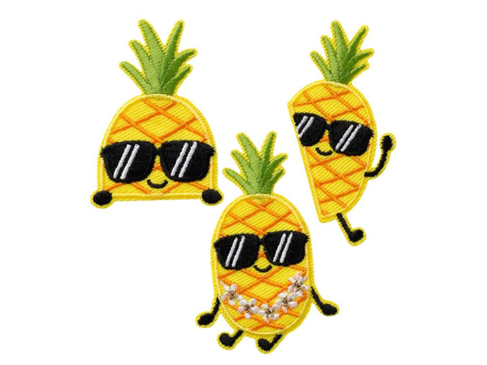 Crazy Ananas Bügelbild/Applikation