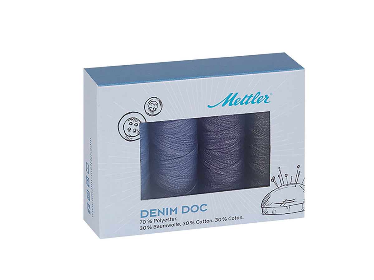 Mettler DENIM DOC 4 Jeansfäden im Set