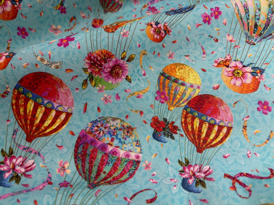 Baumwollstoff Festival Fesselballon Odile Bailloeul