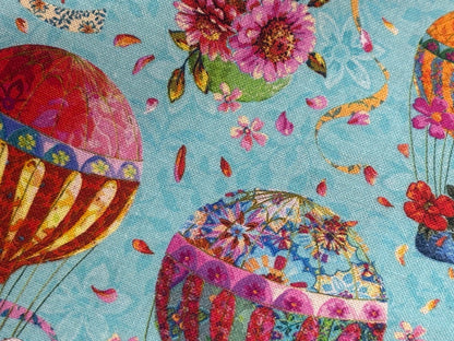 Baumwollstoff Festival Fesselballon Odile Bailloeul