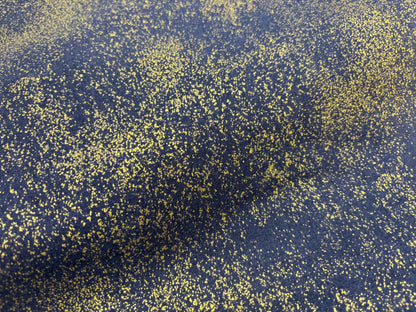 Baumwollstoff Quiltgate Gold Glitzer Dunkelblau