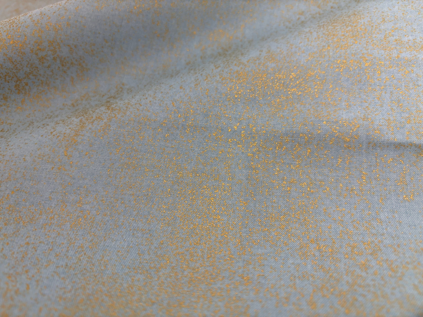 Baumwollstoff Quiltgate Gold Glitzer Mint