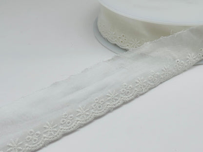 Feston-Spitzenbordüre 30 mm Cremeweiß