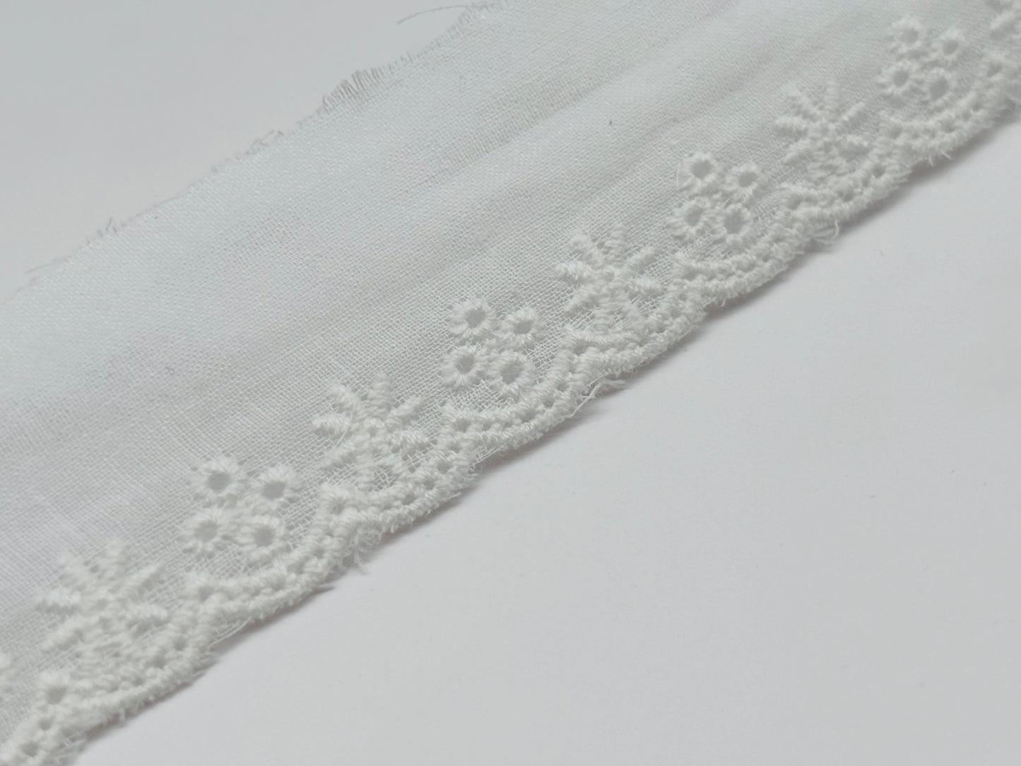Feston-Spitzenbordüre 30 mm Cremeweiß
