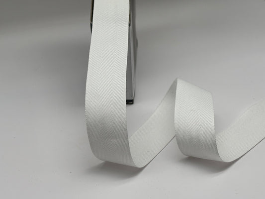 Baumwollband 30 mm Weiß
