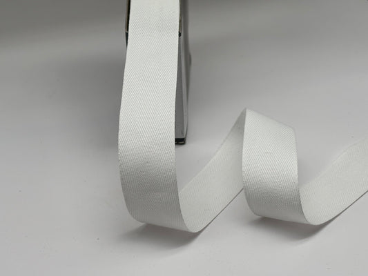 Baumwollband 30 mm Weiß