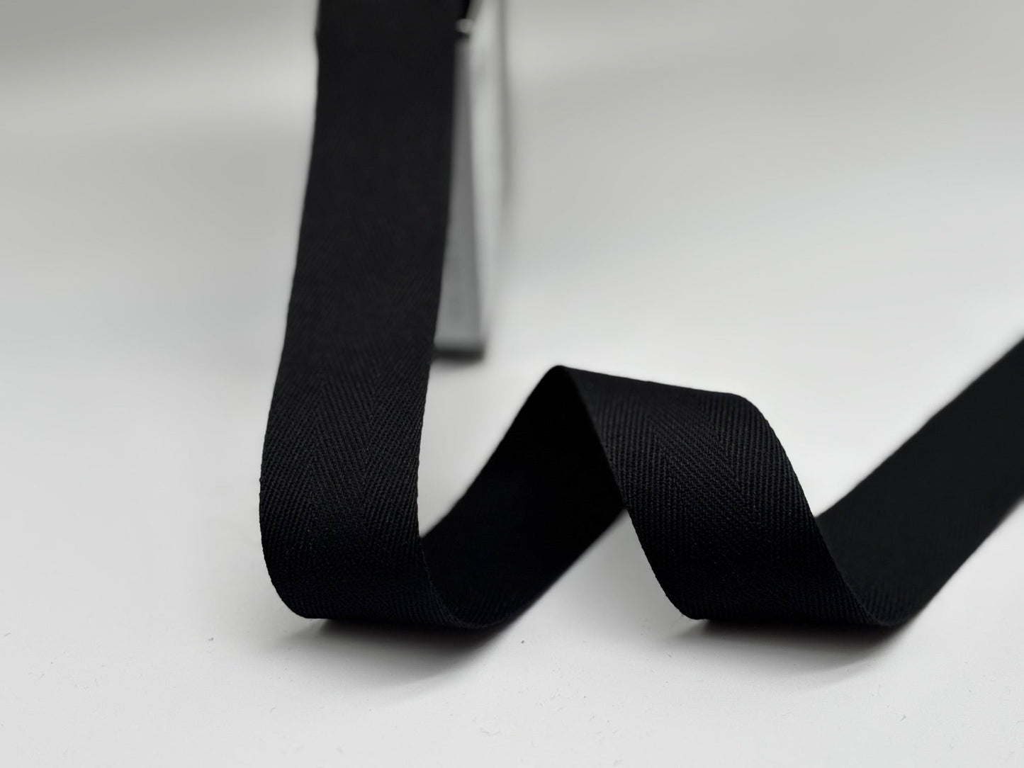 Baumwollband kräftig Schwarz 30 mm