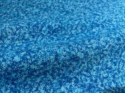 Baumwollstoff Fairy Rings Kringelmuster Blau