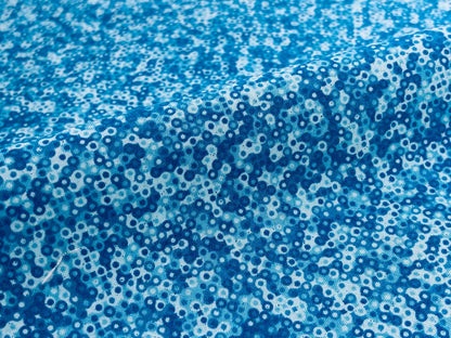 Baumwollstoff Fairy Rings Kringelmuster Blau