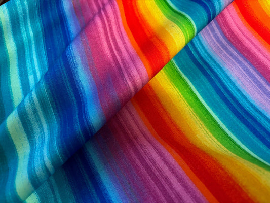 Baumwollstoff Rainbow Colors Regenbogen