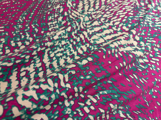 Viskosejersey Gesprenkelt Pink Mint Natur