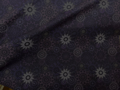 Baumwollstoff Spirale Musterkreise Amethyst