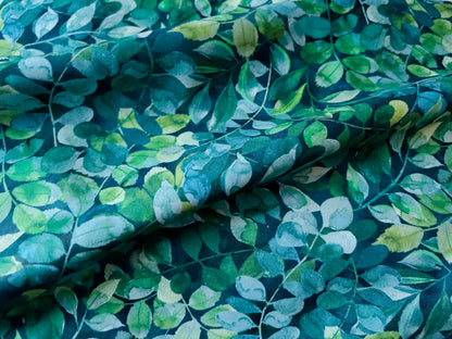 Baumwollstoff Eukalyptusblätter Luscious Grün