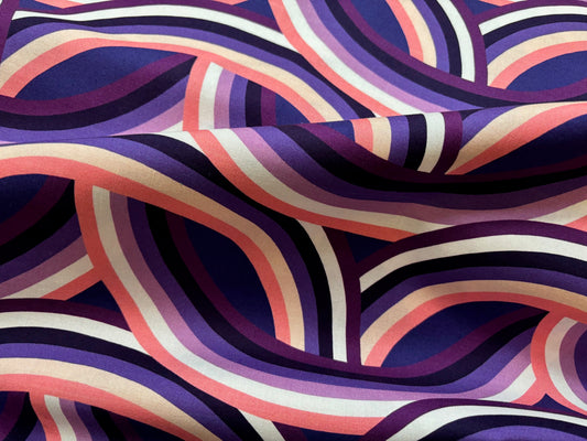 Bio-Baumwollstoff Wildest Dreams Sixties Lila