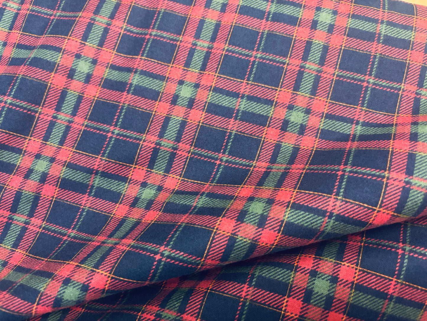 Baumwoll-Flanell Karo Rot/Grün/Blau