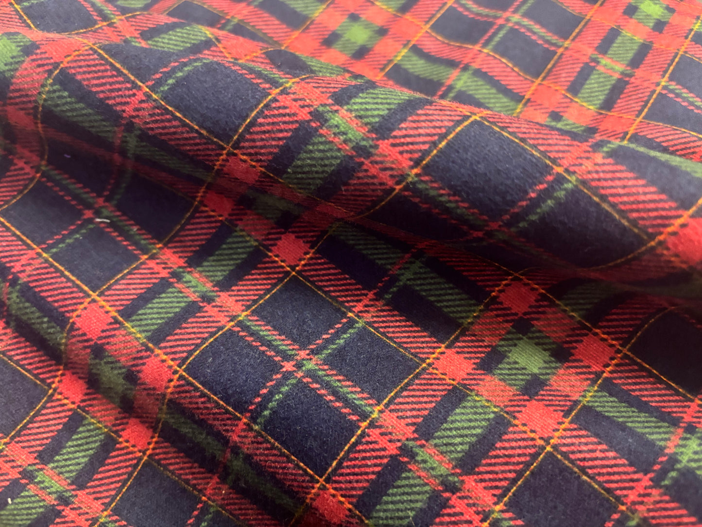 Baumwoll-Flanell Karo Rot/Grün/Blau
