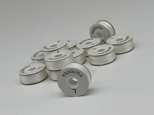 Bobbin Weiß Vorgespulter Unterfaden für Stickmaschinen 120 m