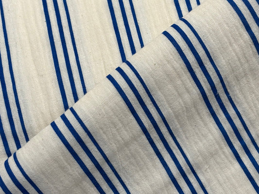 BIO Musselin/ Gauze Stripes Natural