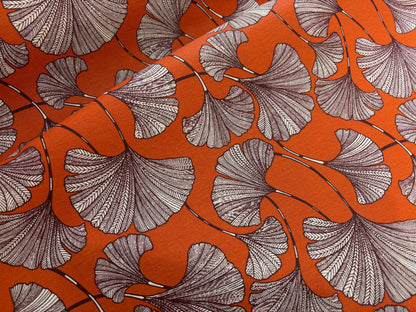 Wachstuch Gingko Dunkelorange
