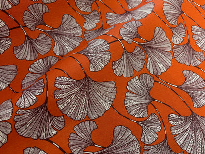 Wachstuch Gingko Dunkelorange