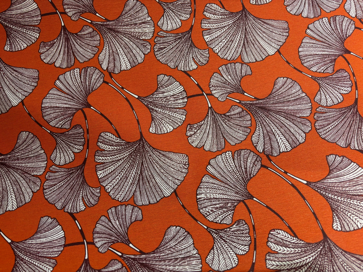 Wachstuch Gingko Dunkelorange