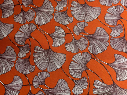 Wachstuch Gingko Dunkelorange