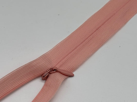 Nahtverdeckter Reißverschluss Rosa 40 cm